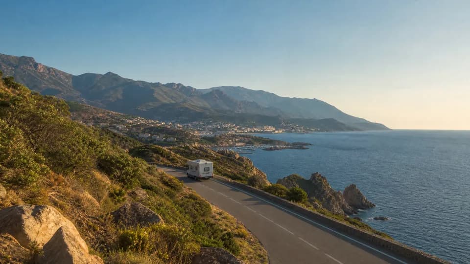 RV rental pickup in Bastia, France
