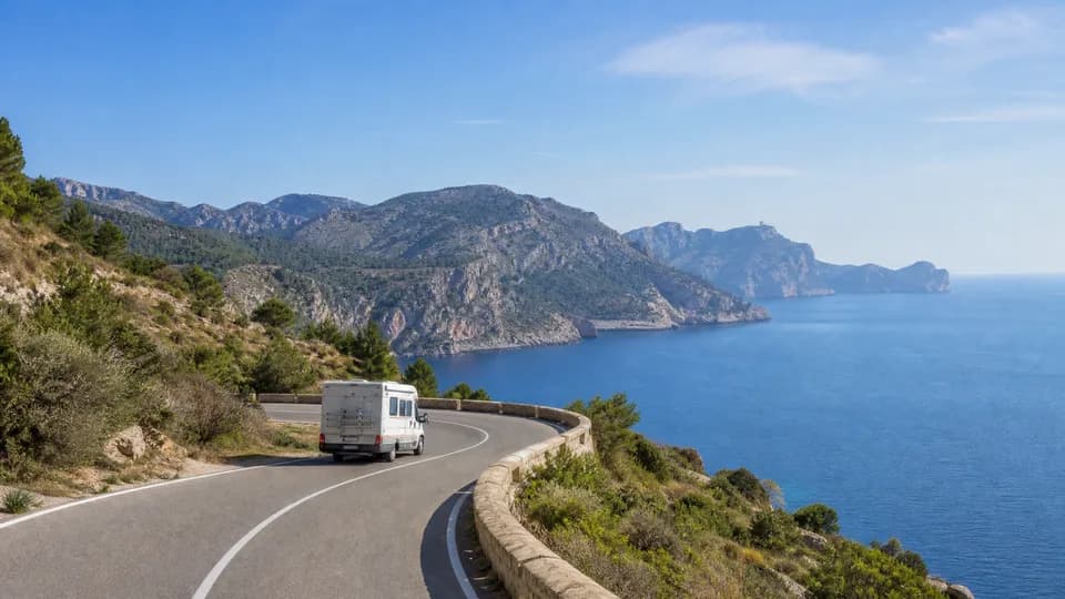 RV rental pickup in Palma de Mallorca, Spain