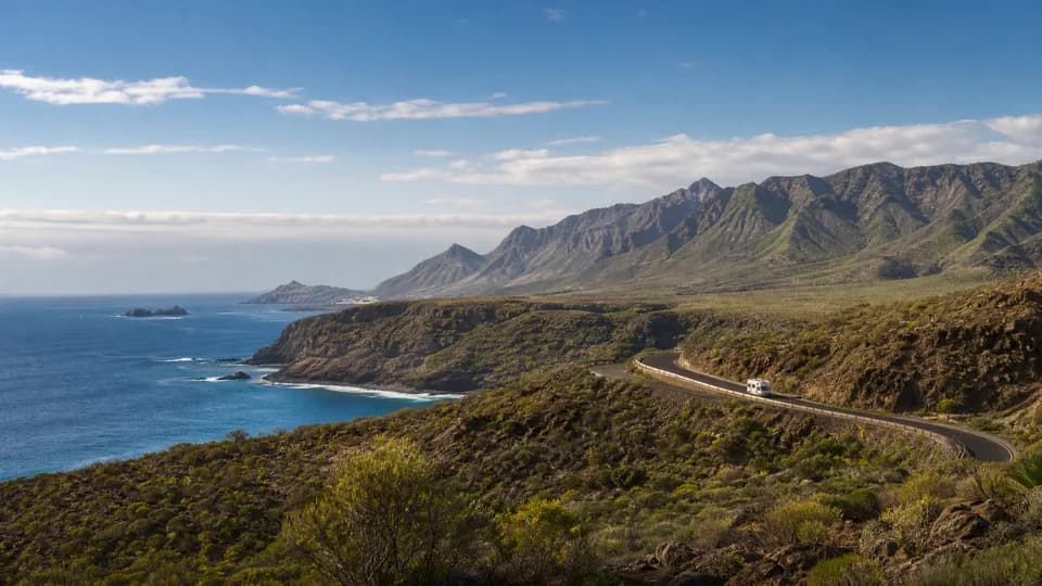 RV rental pickup in Tenerife, Spain