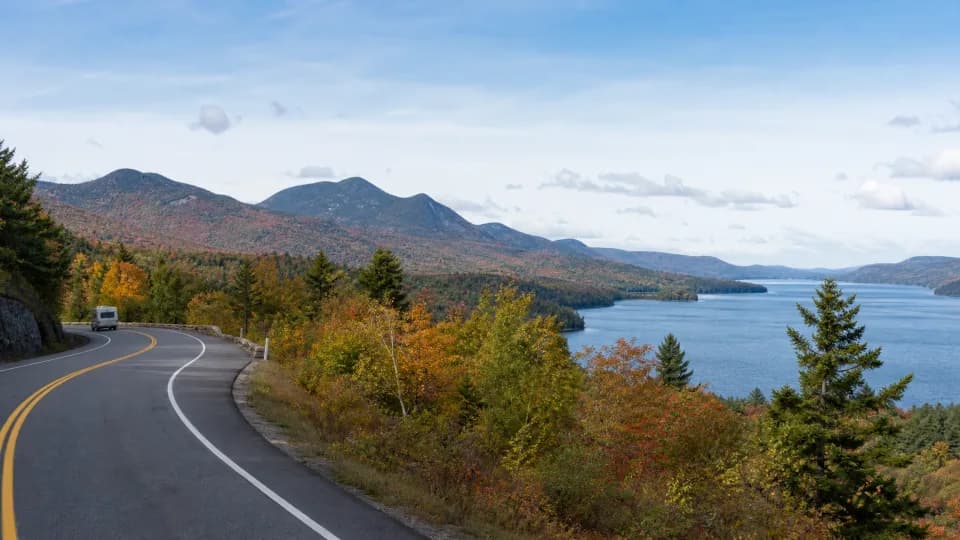 Adirondacks and New England RV route context