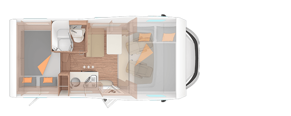 Weinsberg CaraHome 550 MG day floor plan