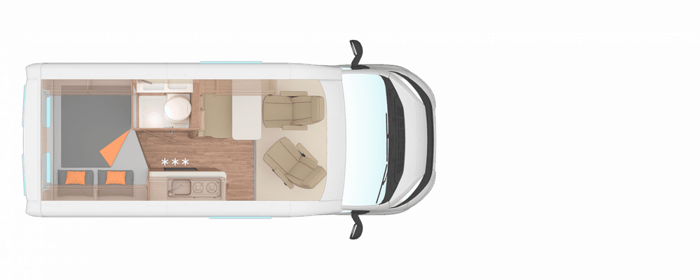 Weinsberg CaraTour 540 MQ Pop Top day floor plan
