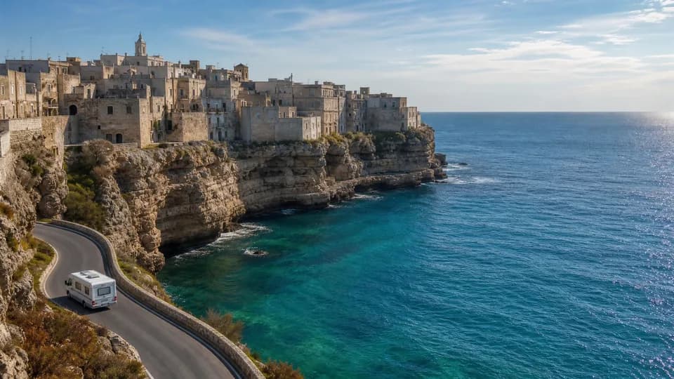 RV rental pickup in Bari, Italy