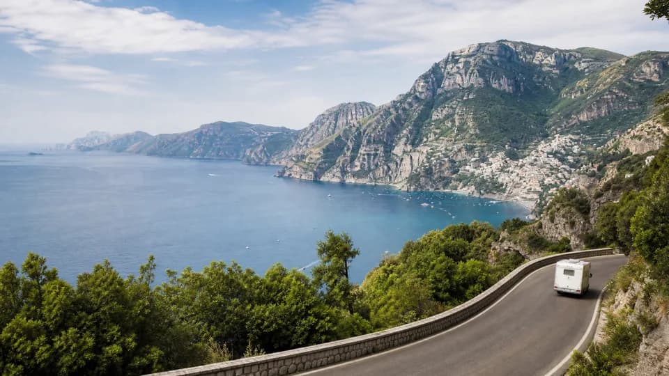 RV rental pickup in Naples, Italy