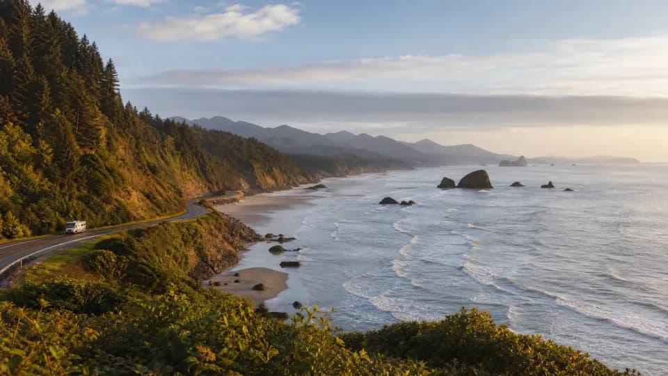 Oregon Coast RV route from Washington